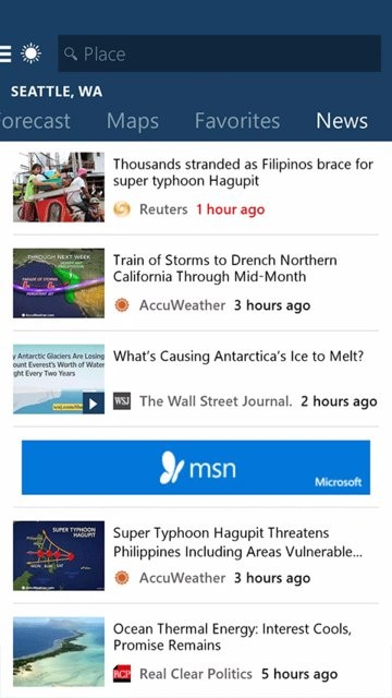 msn微软天气app(msn weather)
